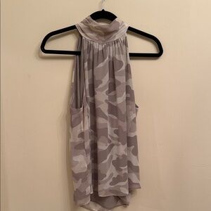 Joie Beige Camouflage Halter Blouse